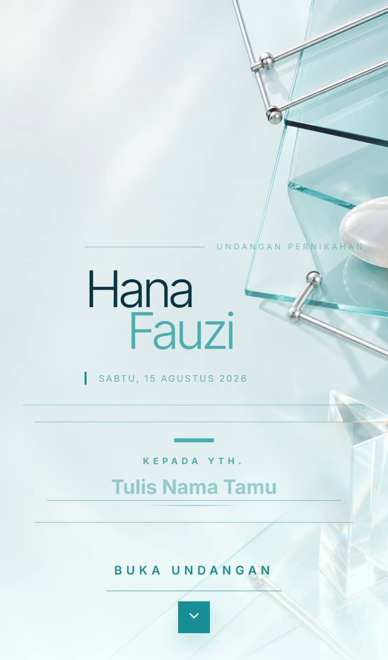 Tampilan template Aqua Crystal