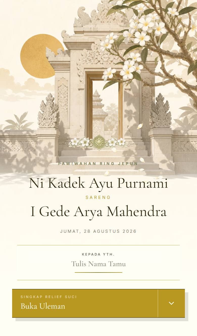 Tampilan template Bali Jepun Putih