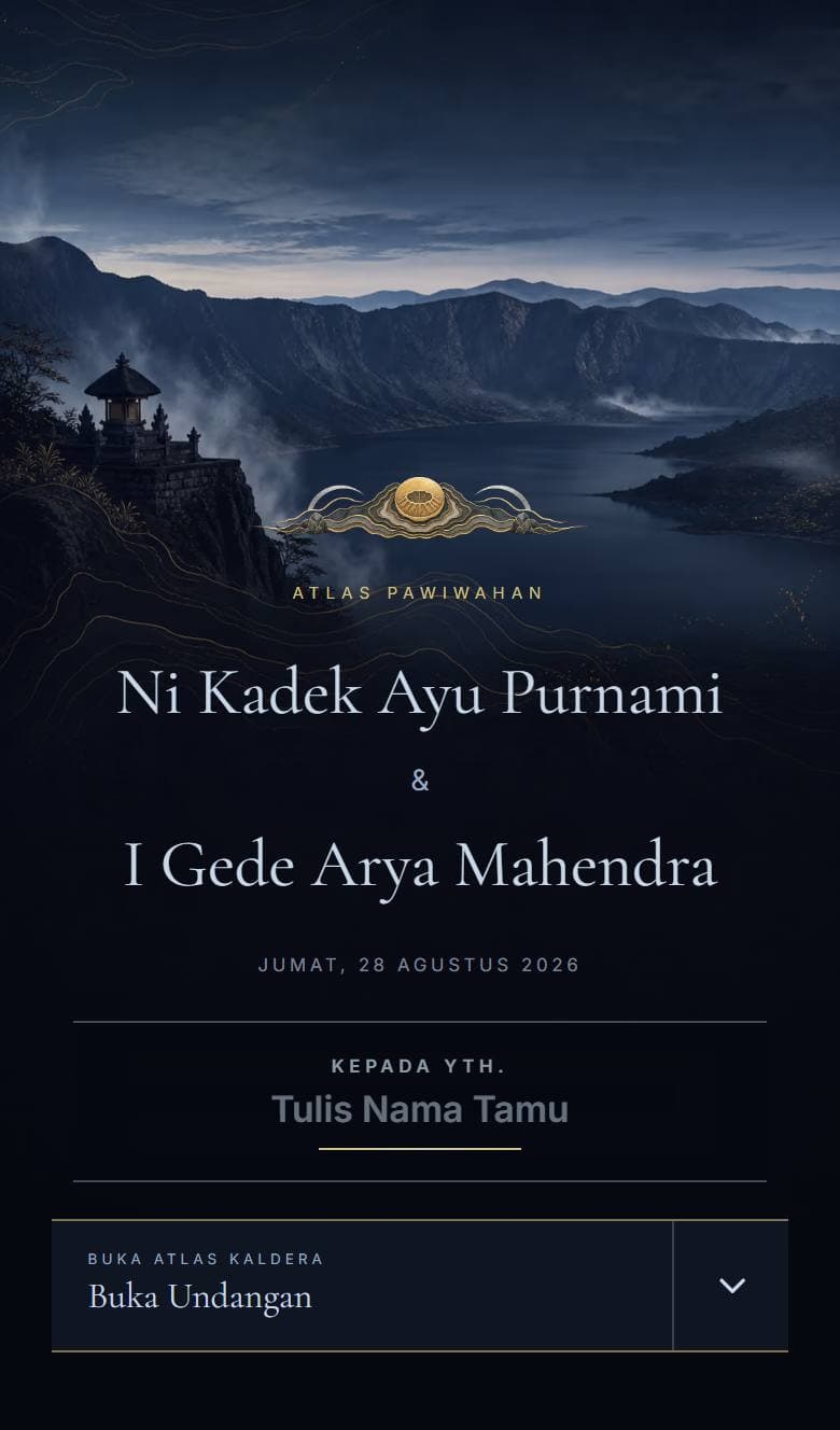 Tampilan template Bali Kintamani
