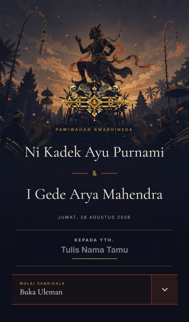 Tampilan template Bali Ogoh-Ogoh Sandikala