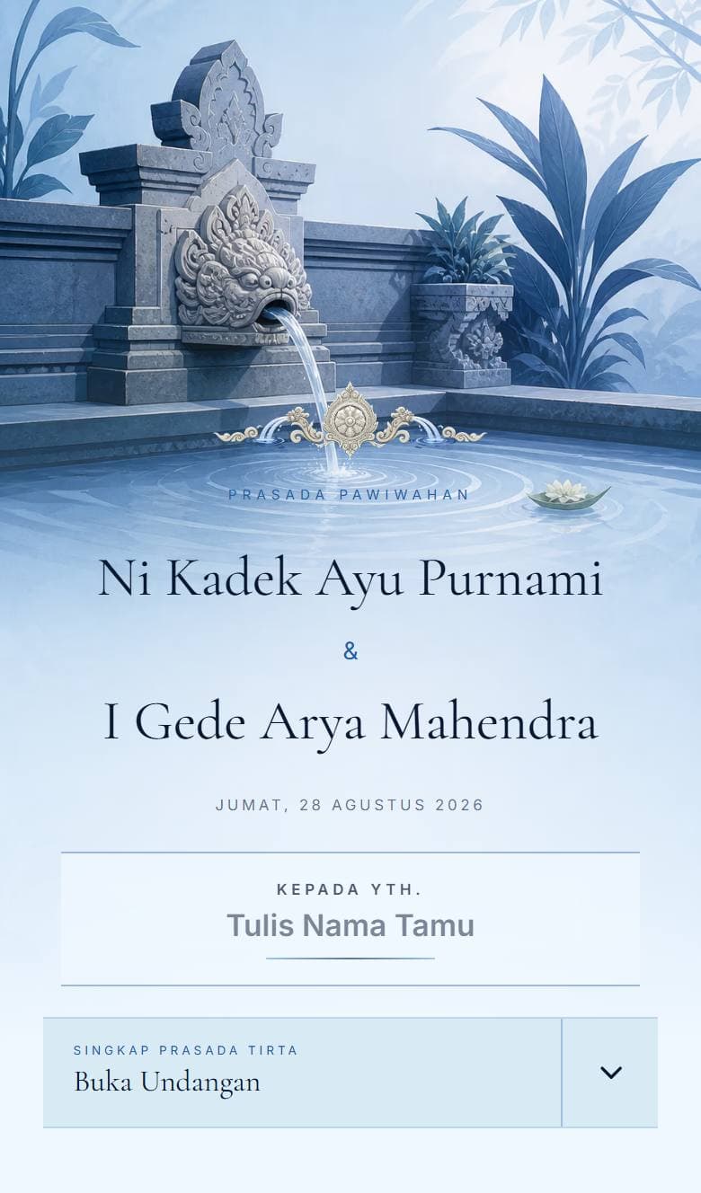 Tampilan template Bali Tirta