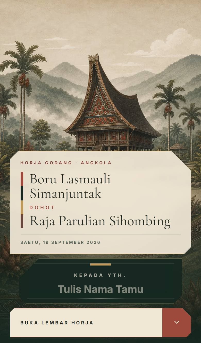 Tampilan template Batak Angkola