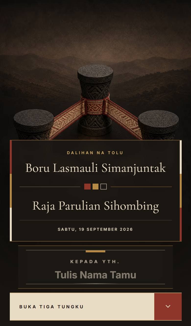 Tampilan template Batak Dalihan Na Tolu