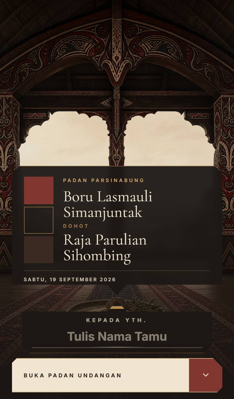 Tampilan template Batak Hata Ni Uhum