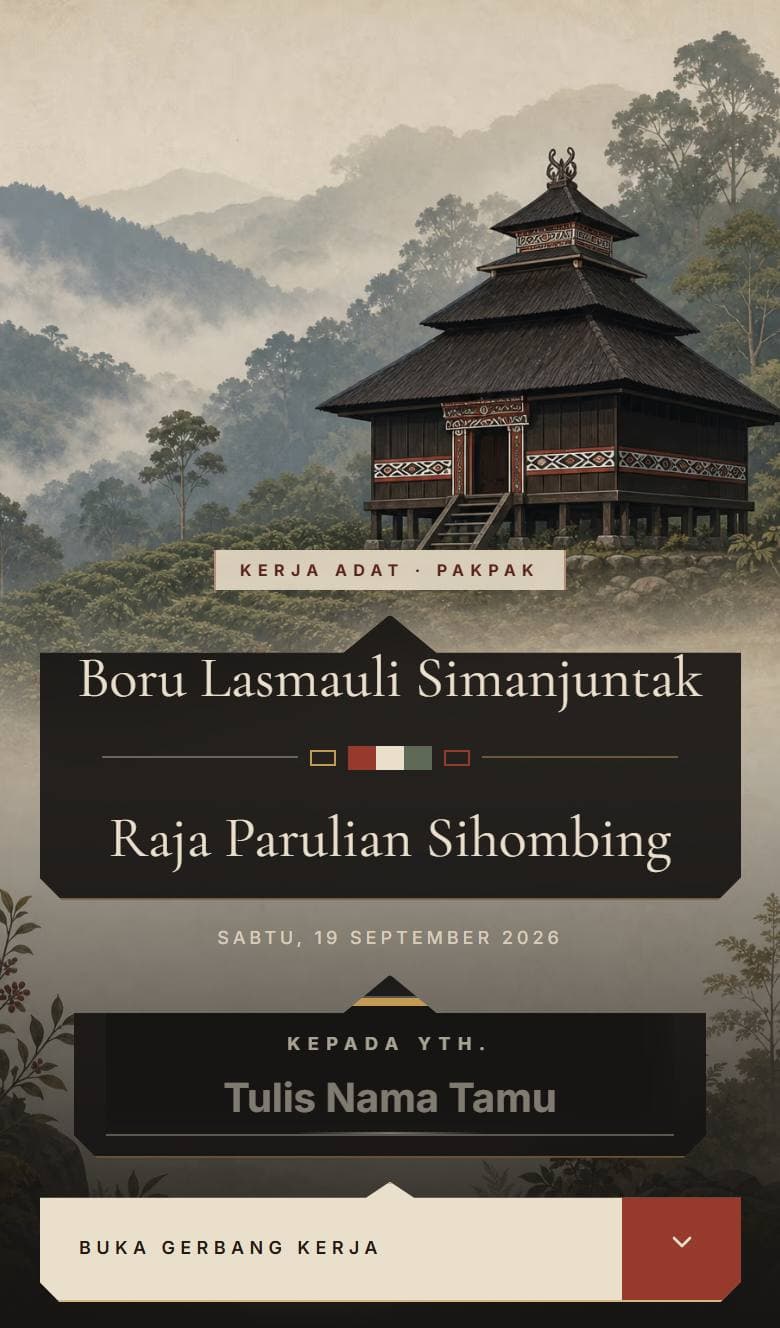 Tampilan template Batak Pakpak