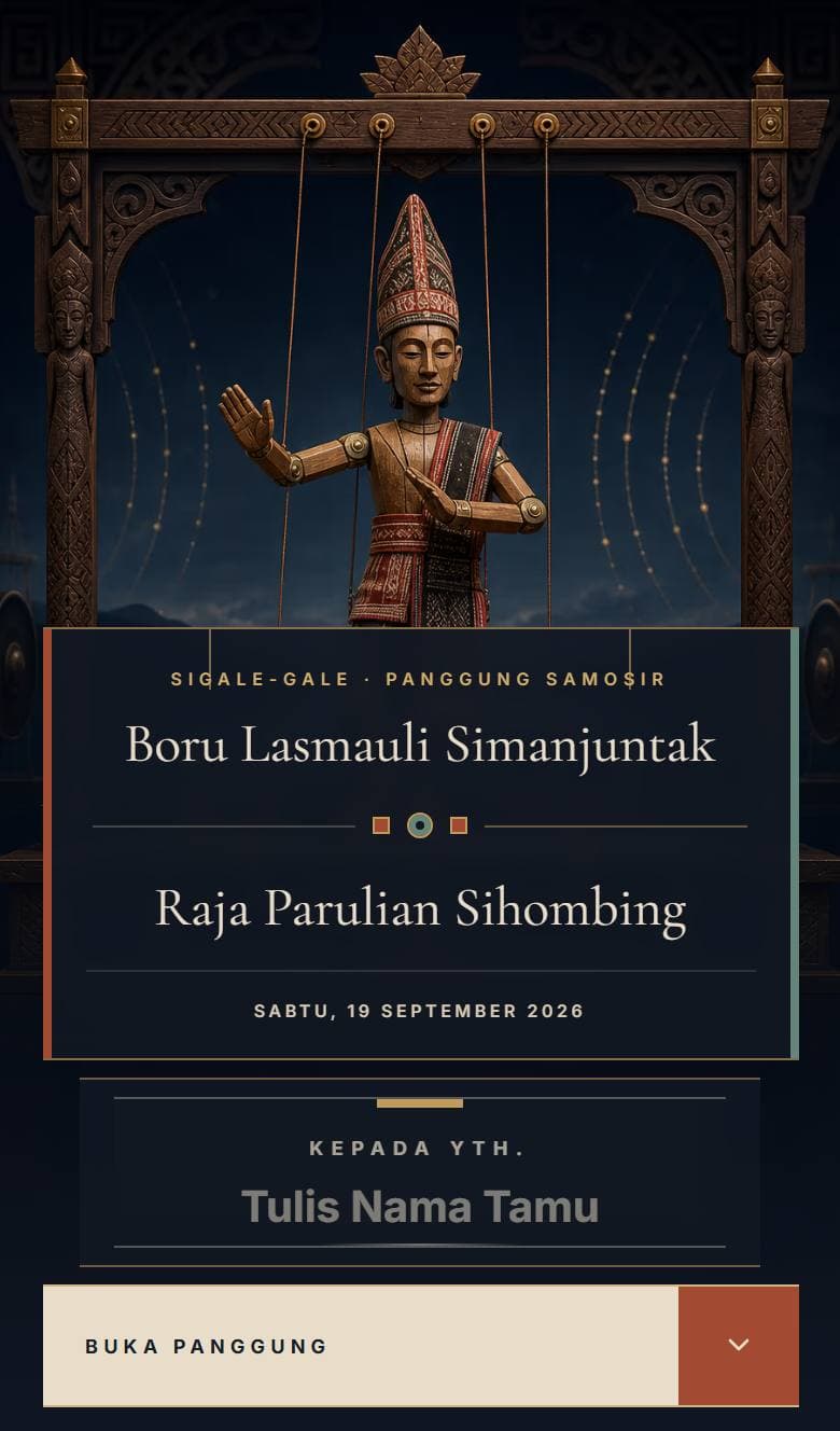 Tampilan template Batak Sigale-gale