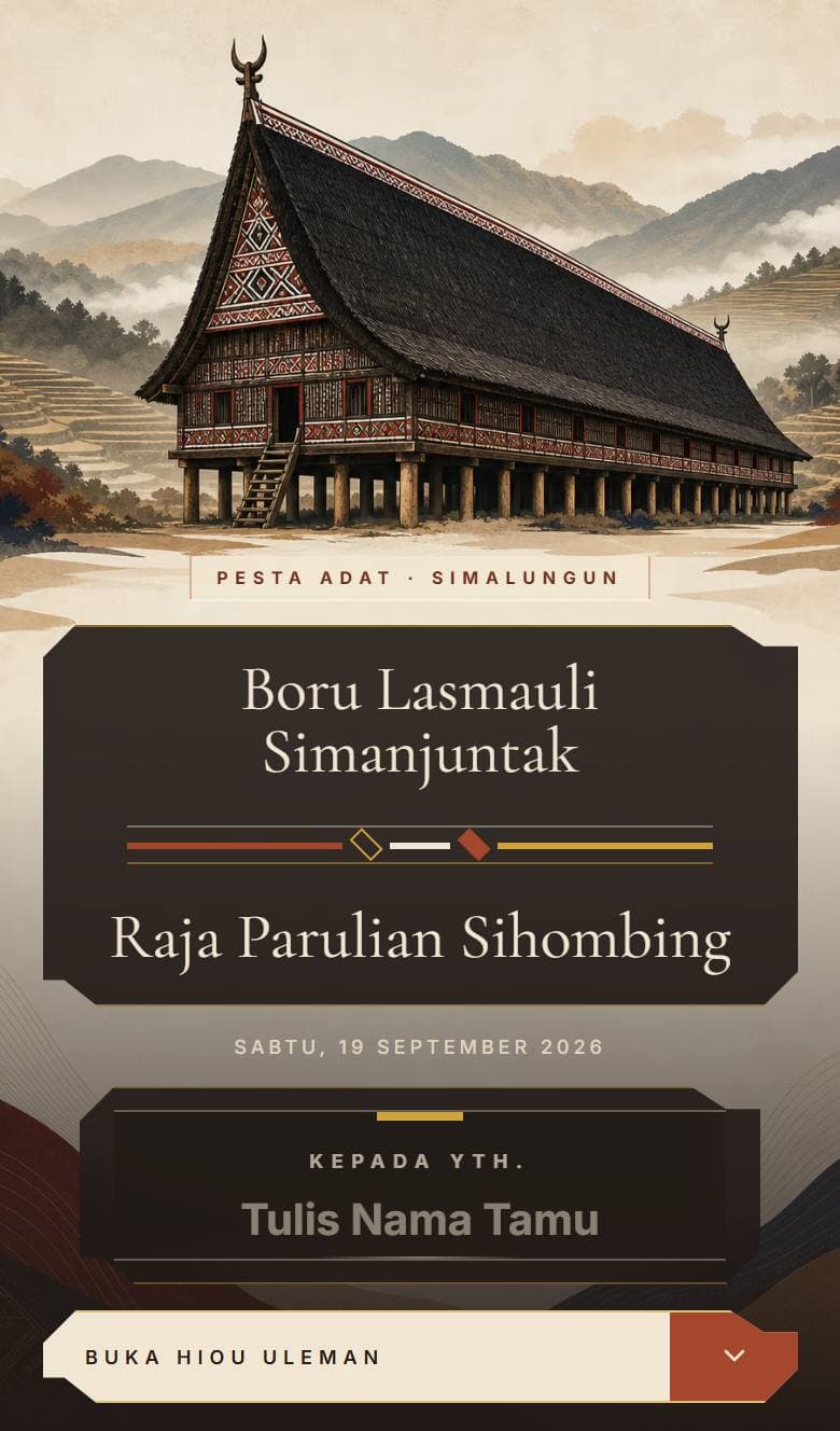 Tampilan template Batak Simalungun