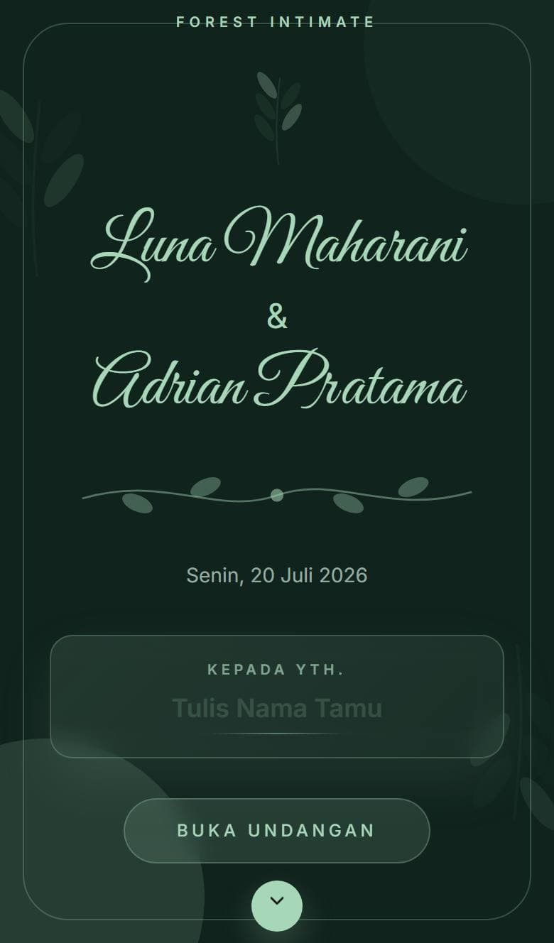 Tampilan template Botanical Forest