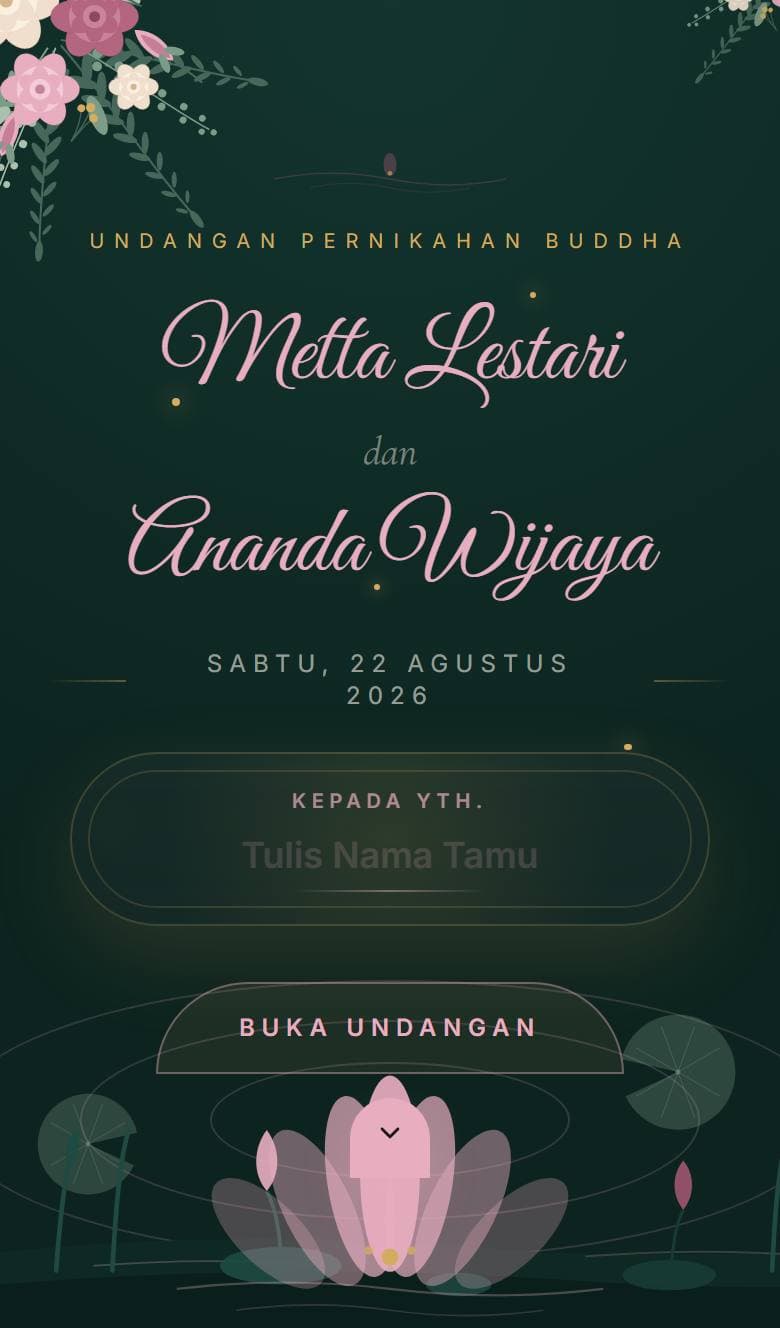 Tampilan template Buddha Lotus