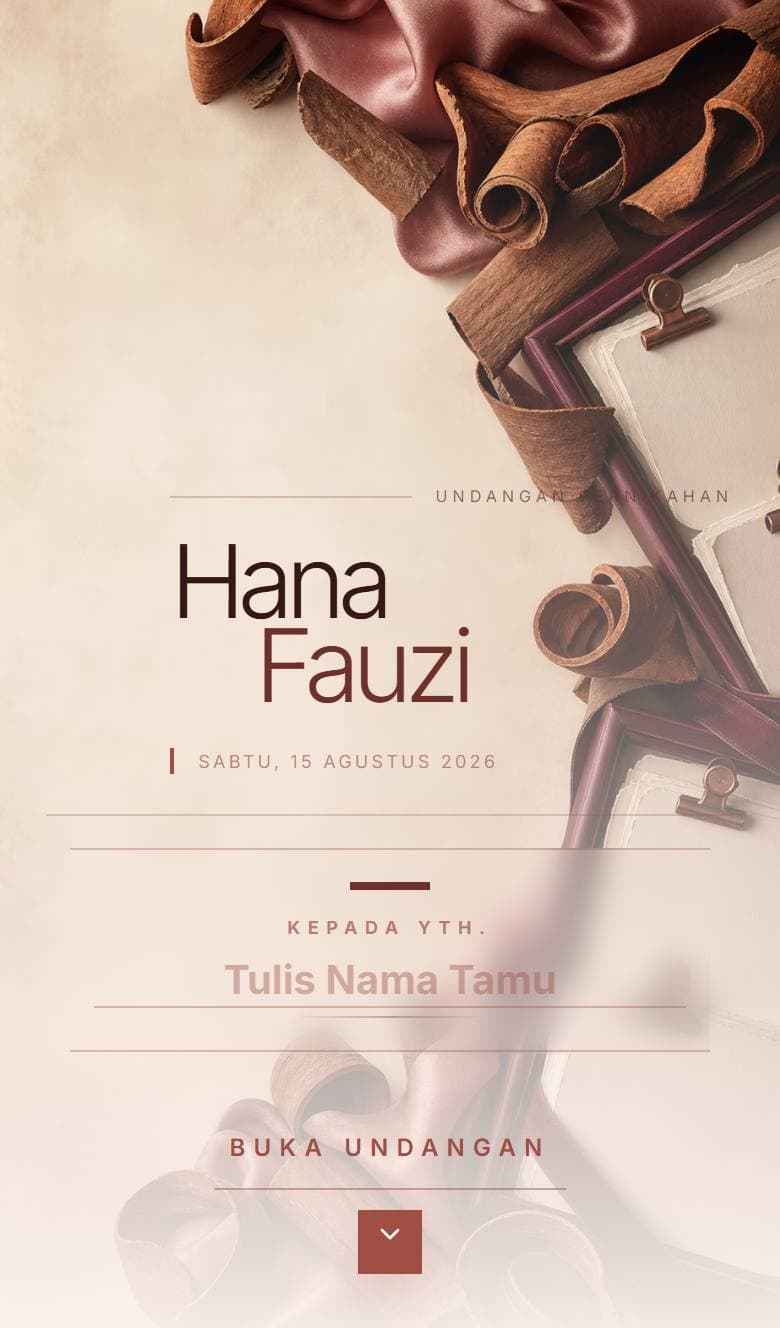 Tampilan template Cinnamon Rose
