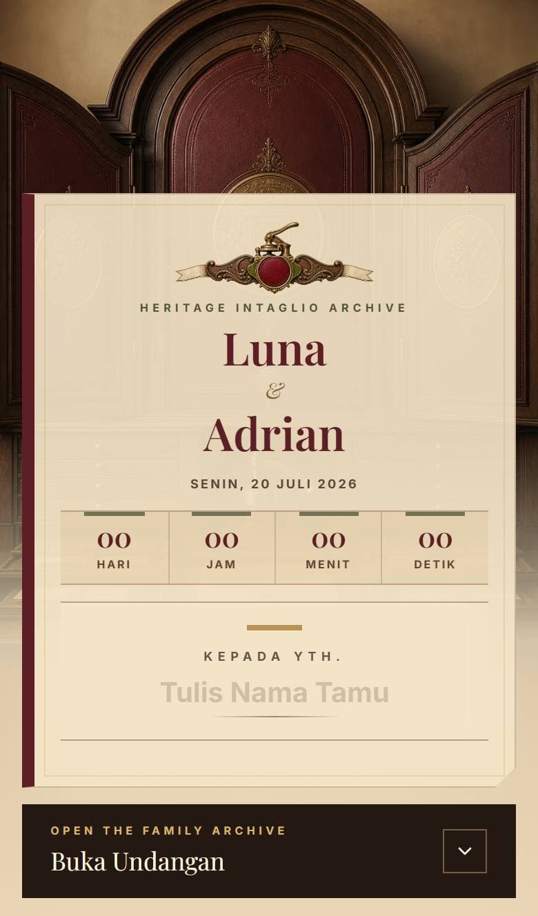Tampilan template Classic Heritage