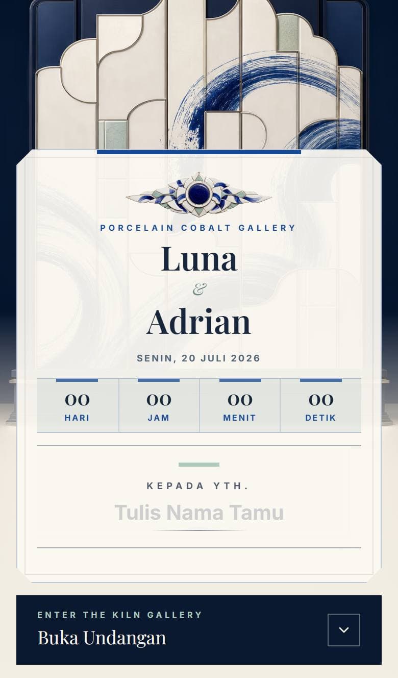 Tampilan template Classic Porcelain