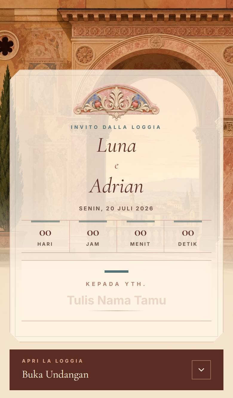 Tampilan template Classic Verona