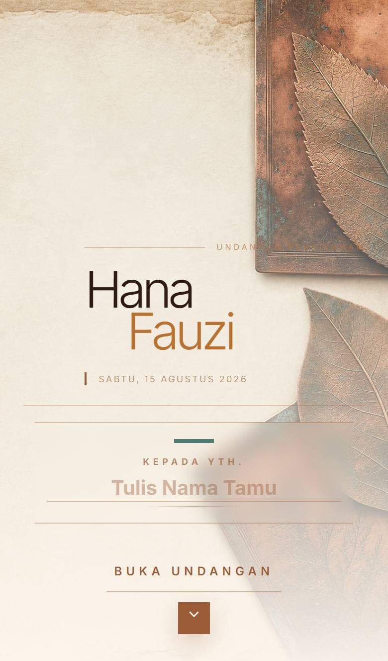 Tampilan template Copper Leaf
