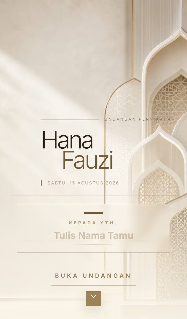 Tampilan template Cream Mosque