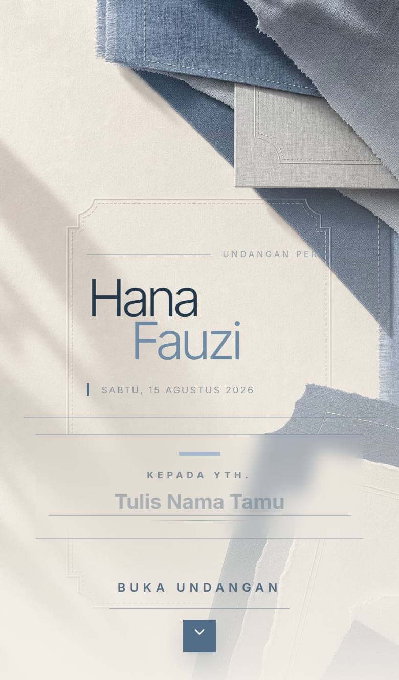 Tampilan template Dusty Blue