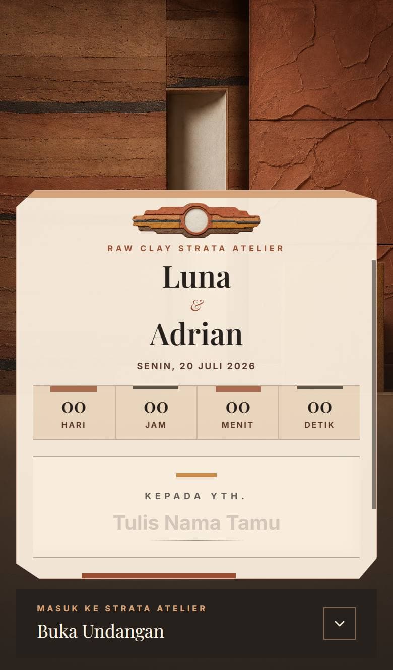 Tampilan template Earthy Clay