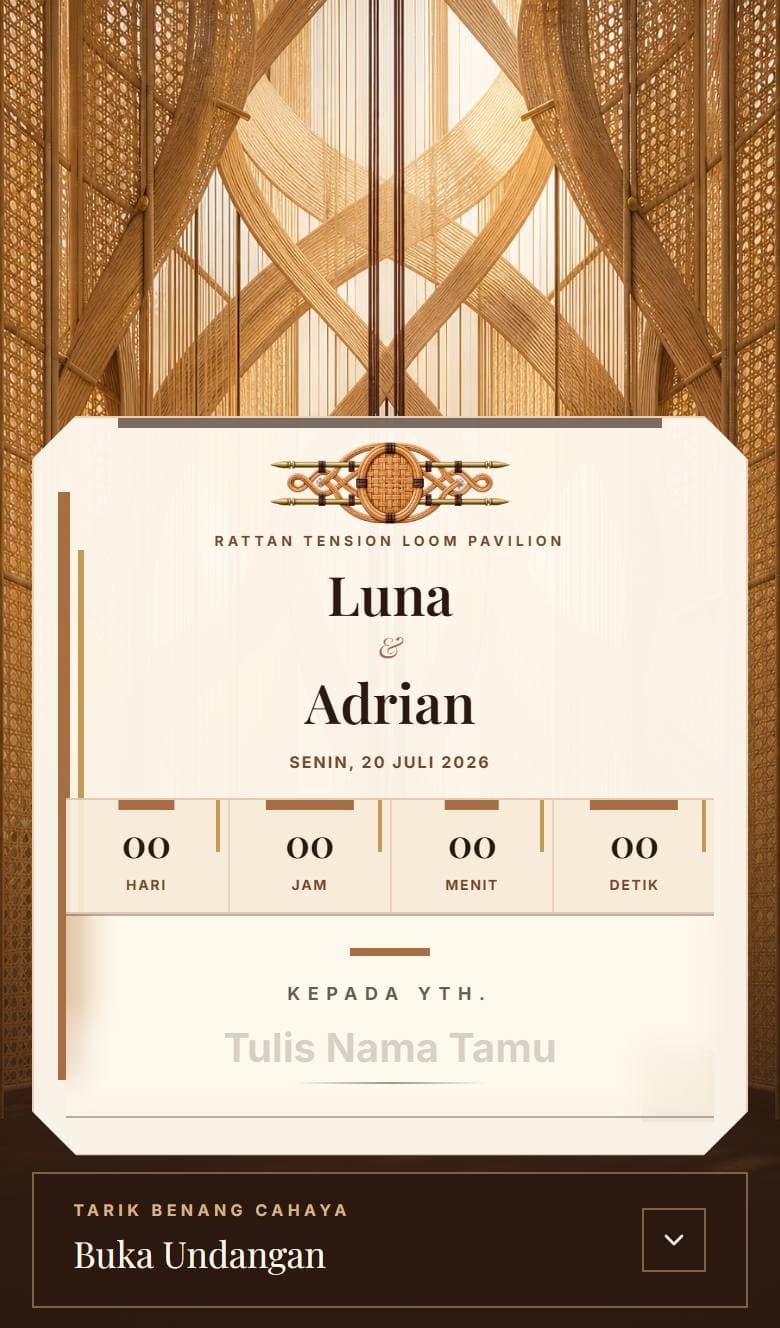 Tampilan template Earthy Rattan