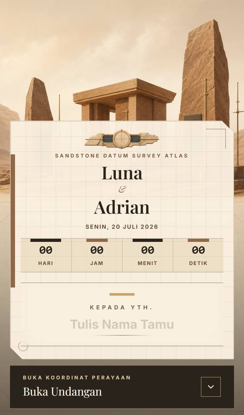 Tampilan template Earthy Sandstone