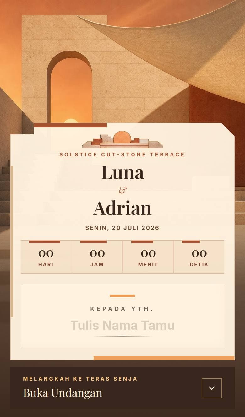 Tampilan template Earthy Terrace