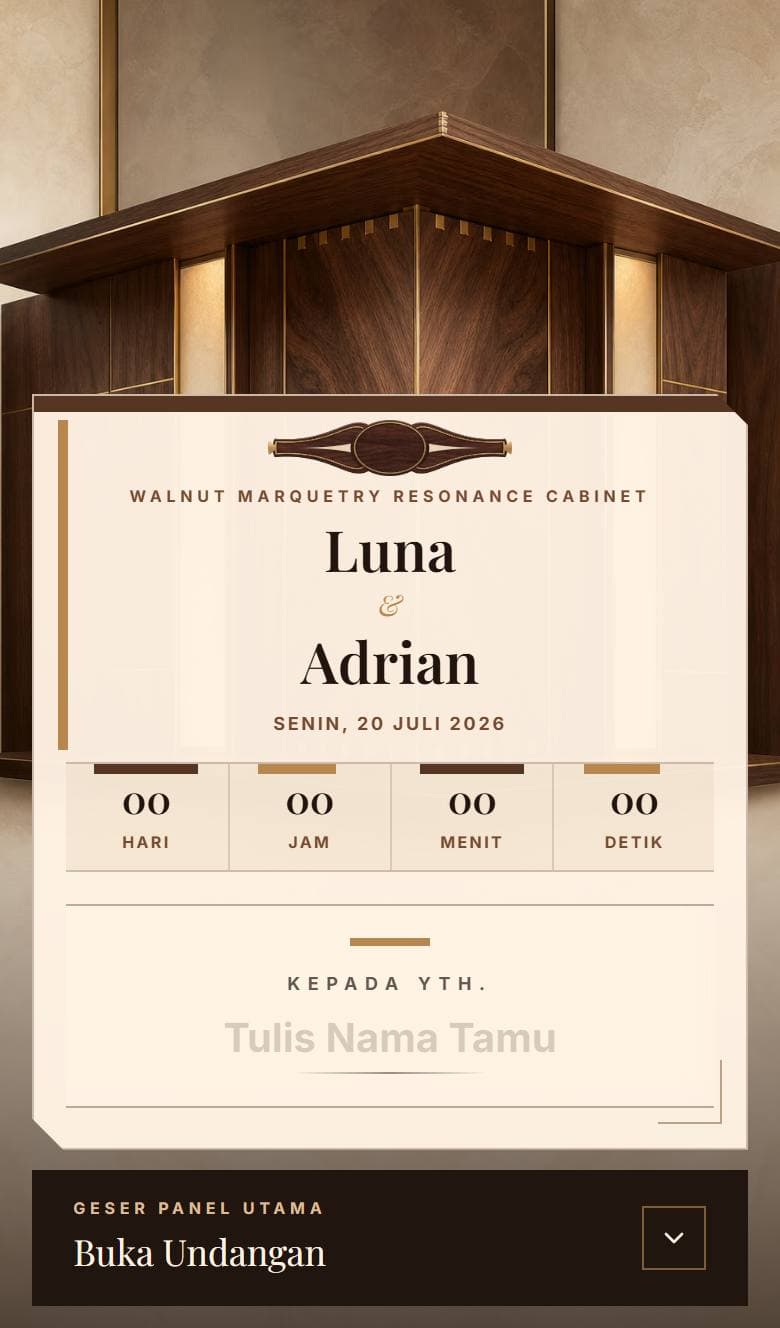 Tampilan template Earthy Walnut