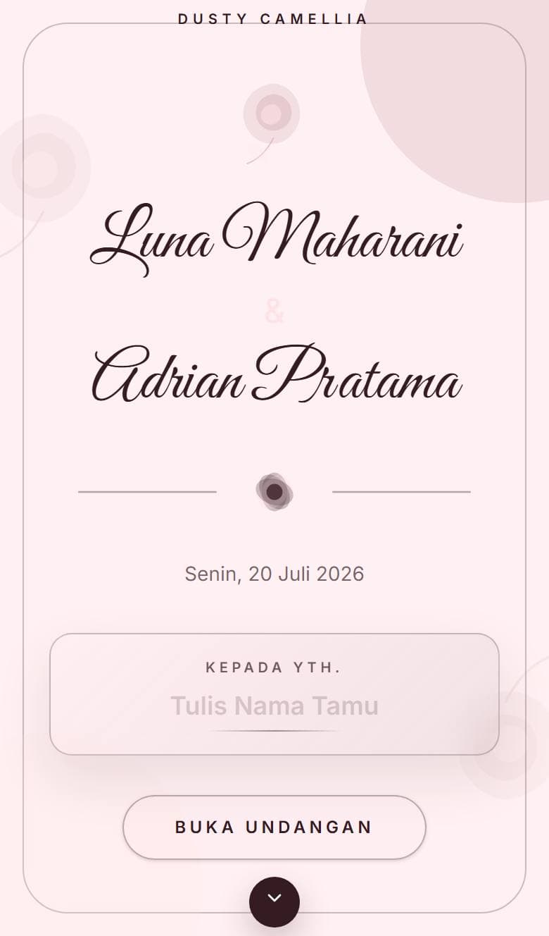 Tampilan template Floral Camellia