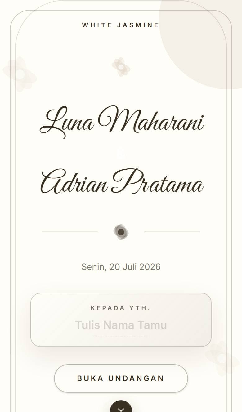 Tampilan template Floral Jasmine
