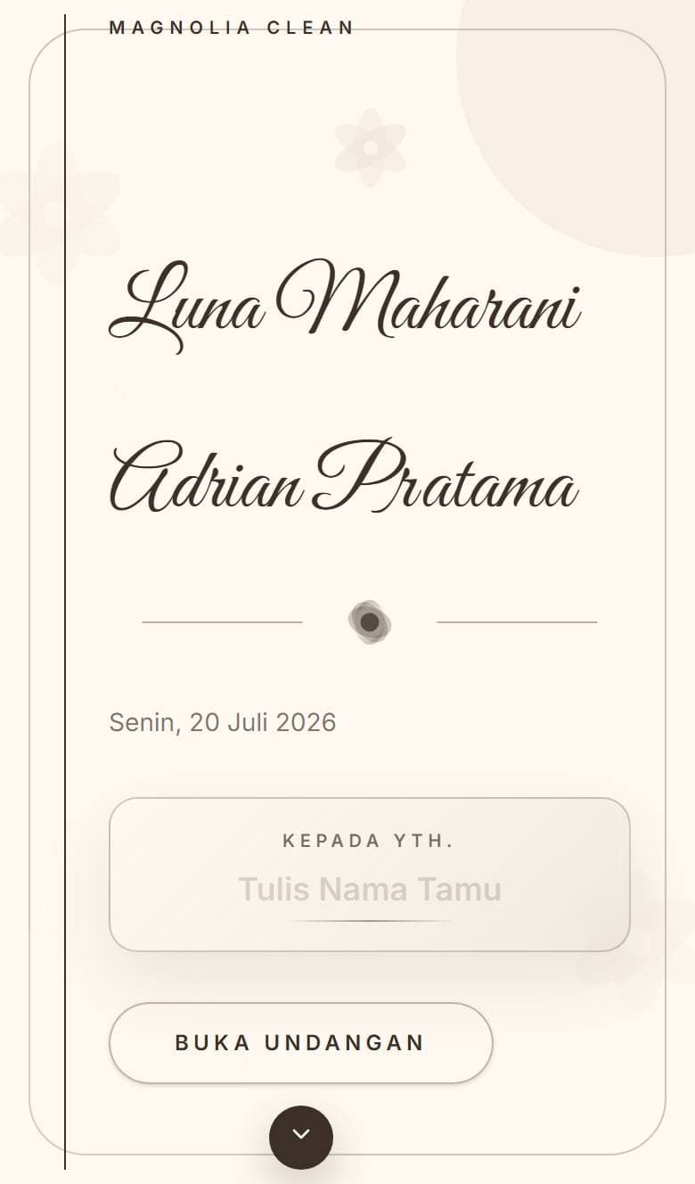 Tampilan template Floral Magnolia