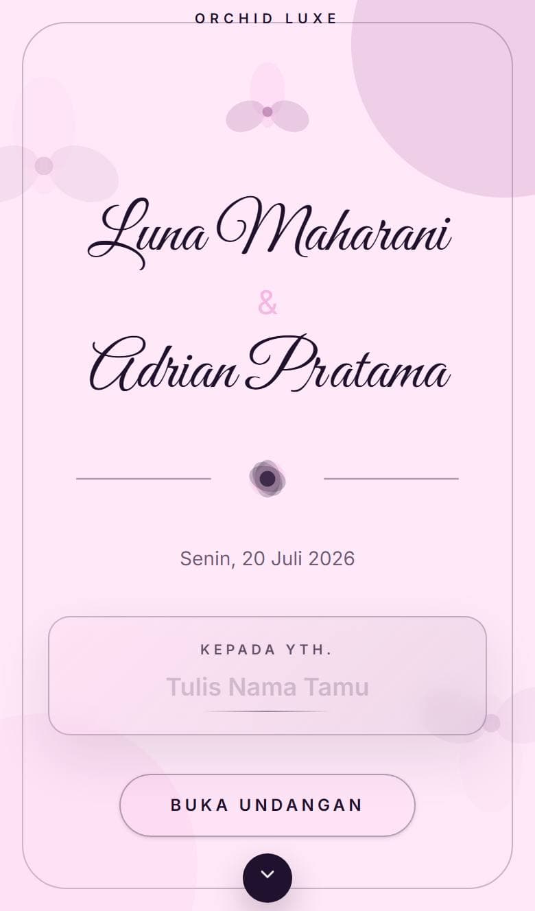 Tampilan template Floral Orchid
