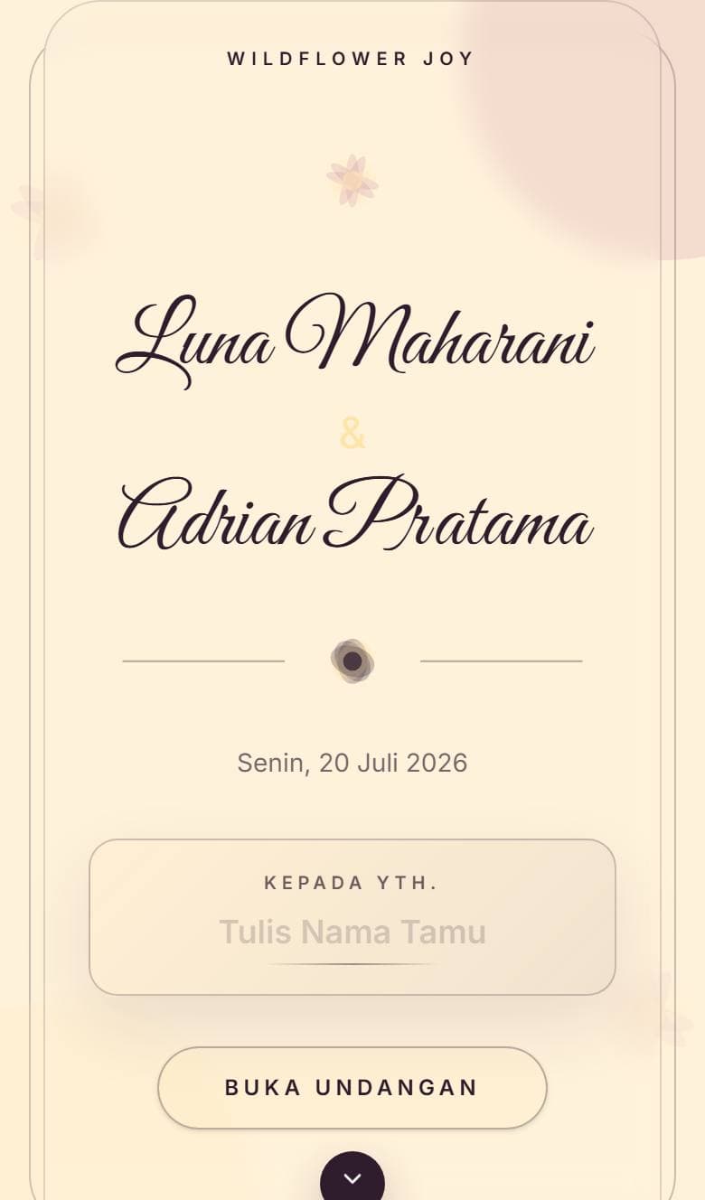 Tampilan template Floral Wildflower