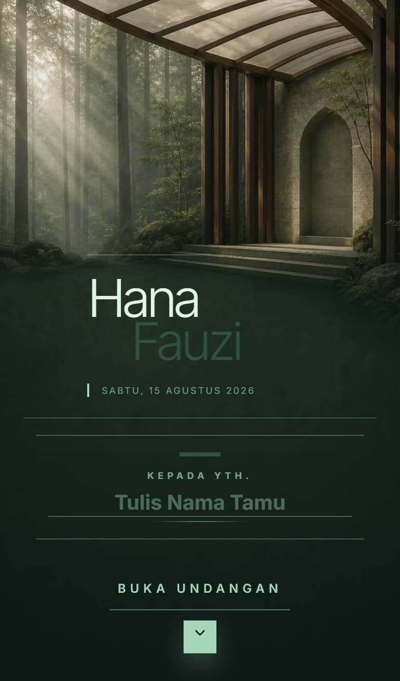 Tampilan template Forest Mosque