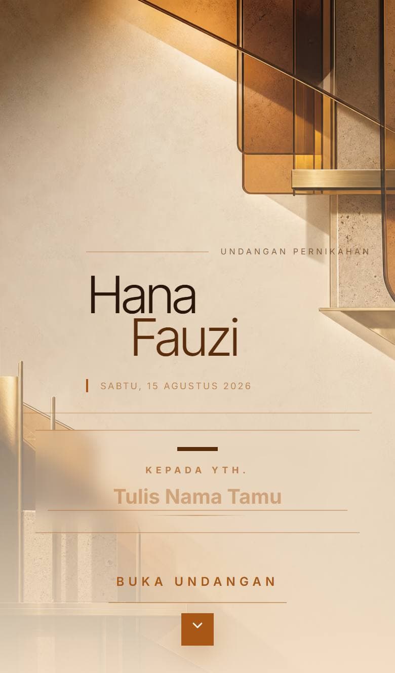 Tampilan template Golden Hour