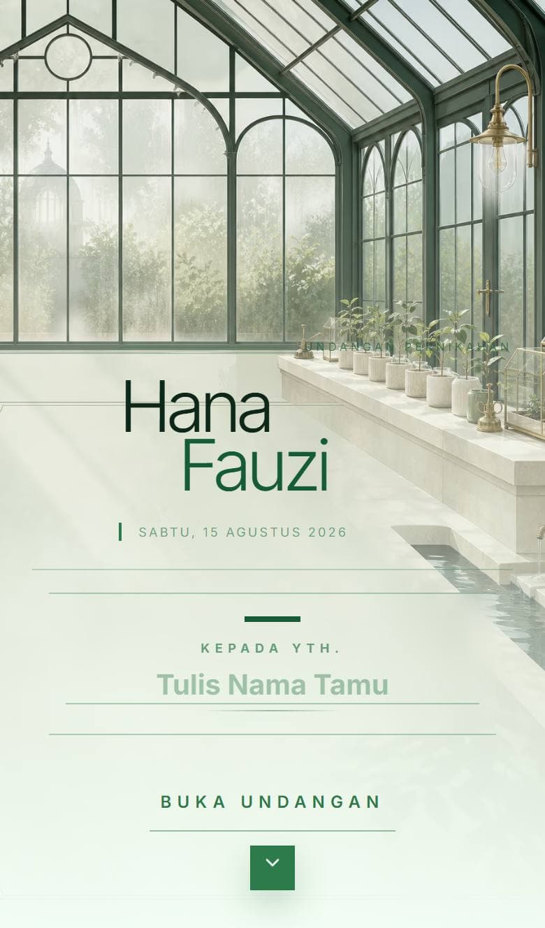 Tampilan template Greenhouse