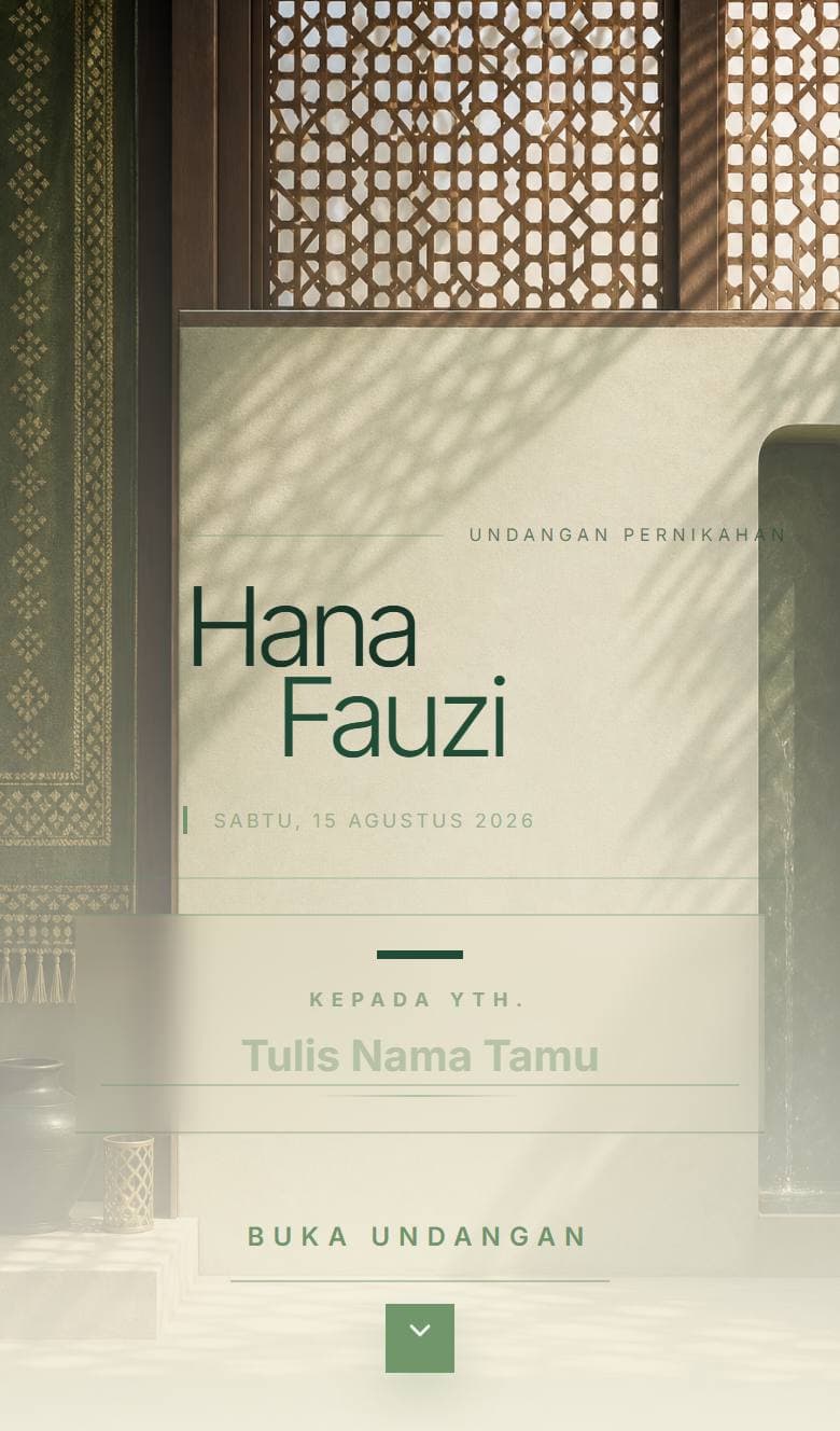 Tampilan template Hijau Sakinah