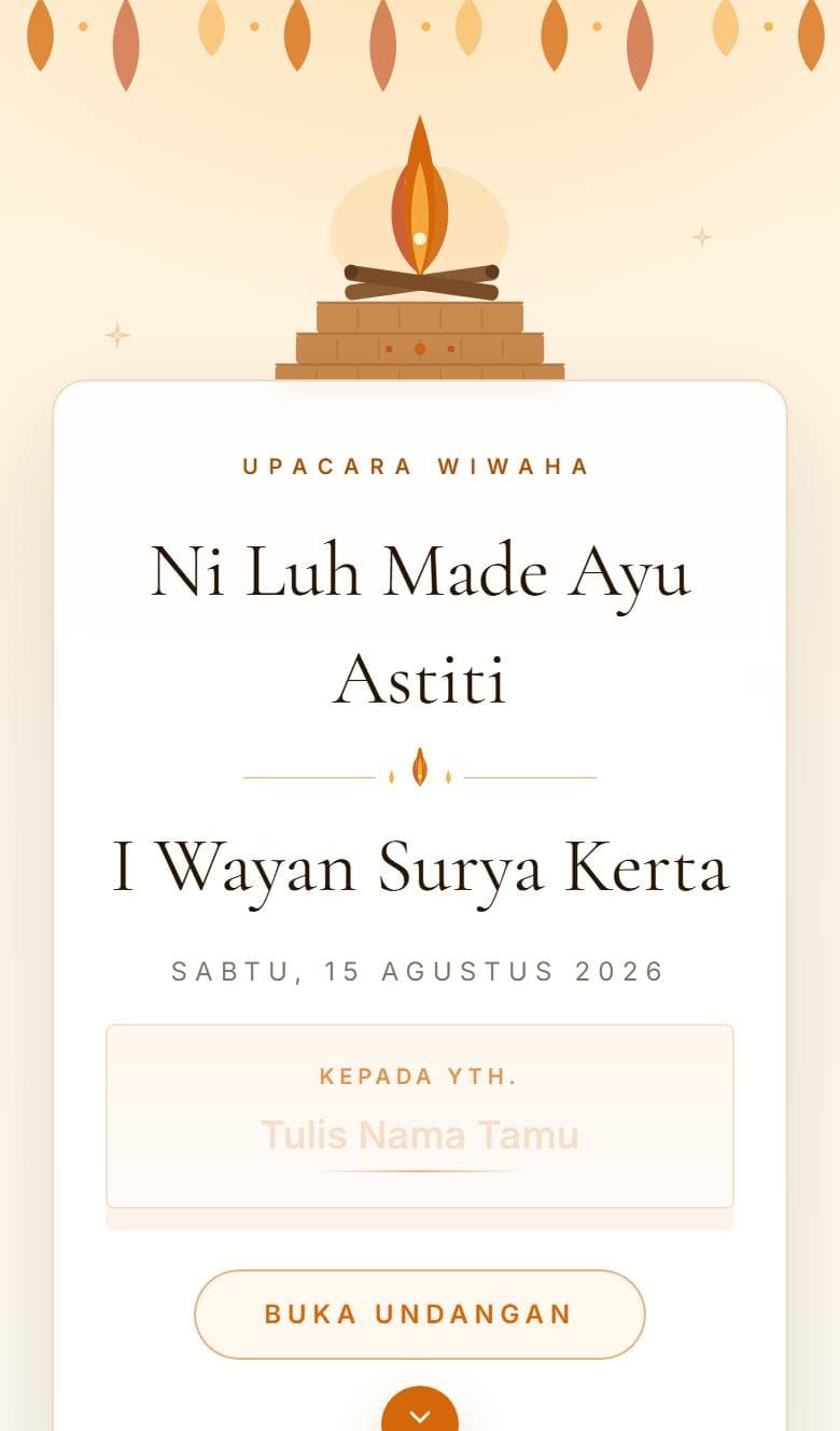 Tampilan template Hindu Agni