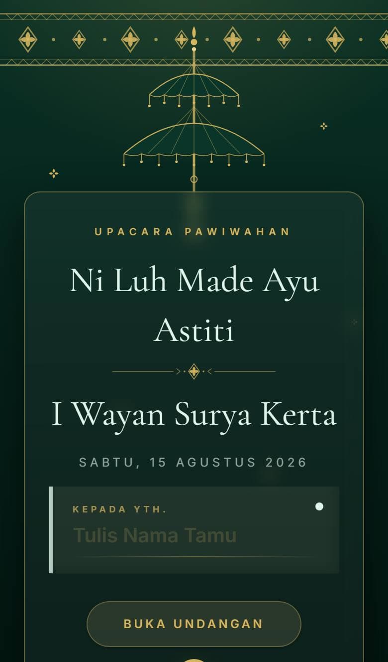 Tampilan template Hindu Dewata