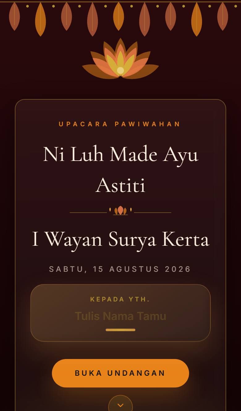 Tampilan template Hindu Lotus