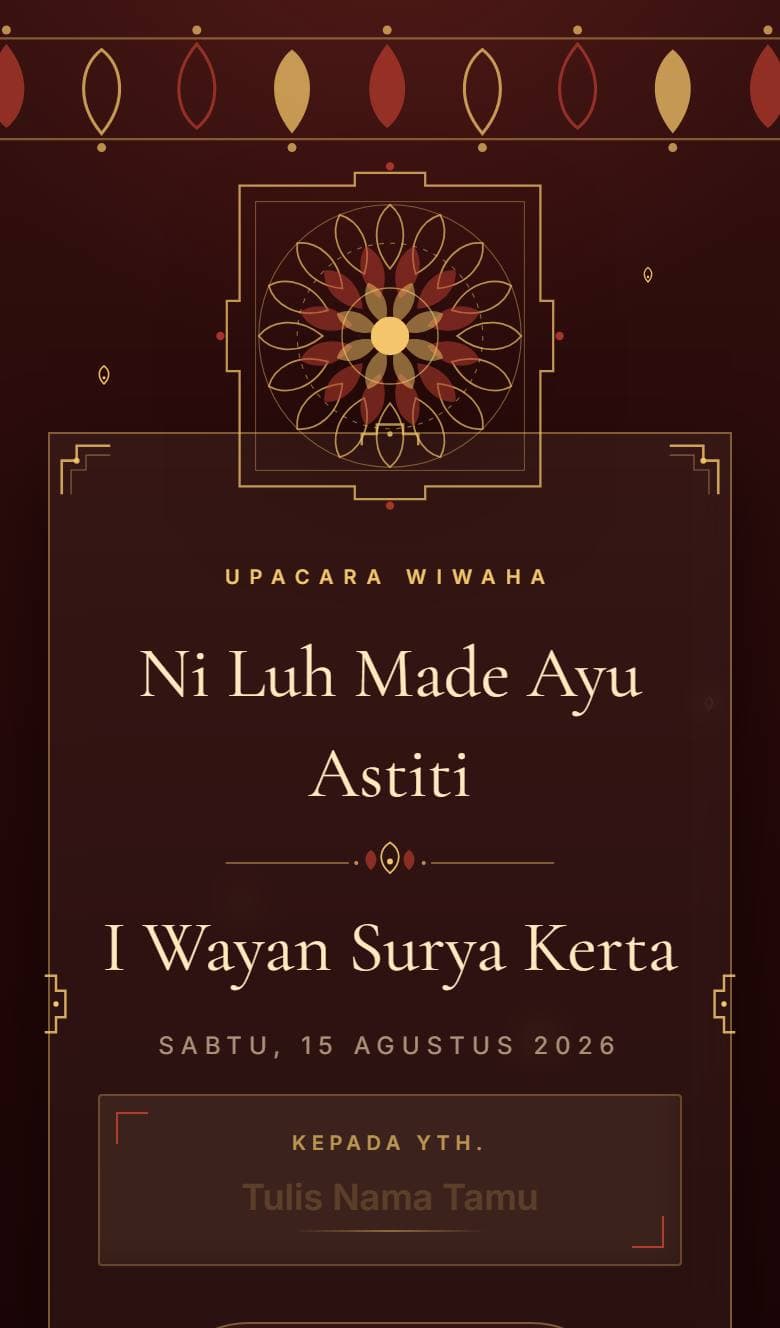 Tampilan template Hindu Mandala