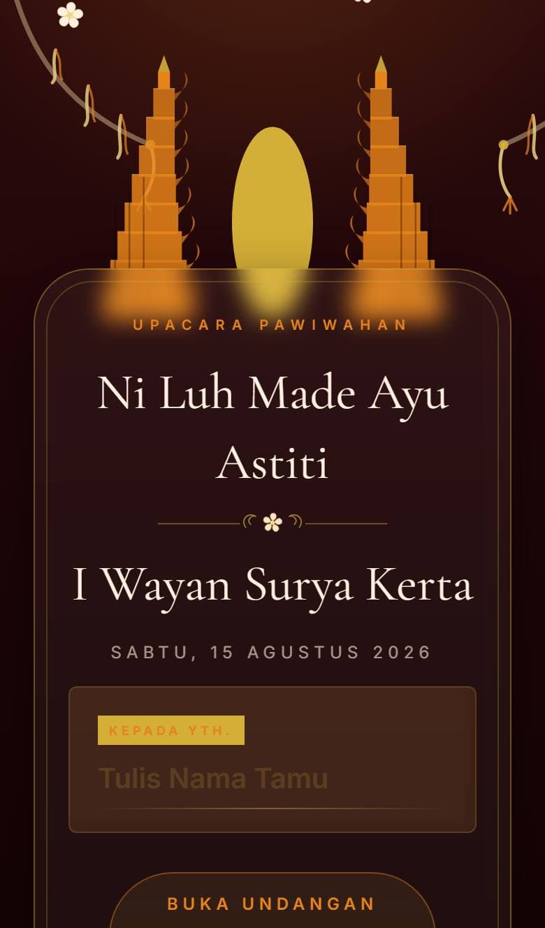 Tampilan template Hindu Bali