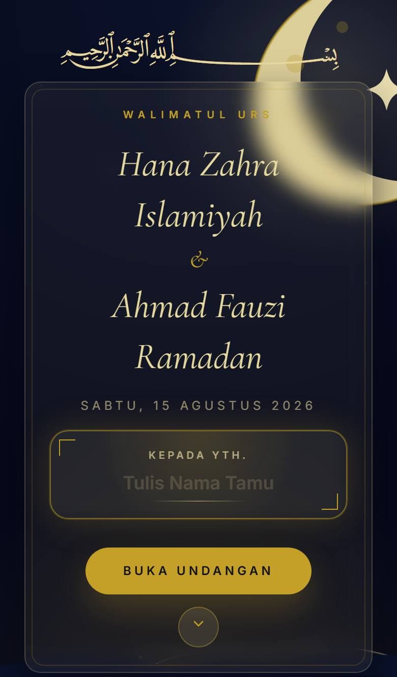 Tampilan template Islami Lailatul
