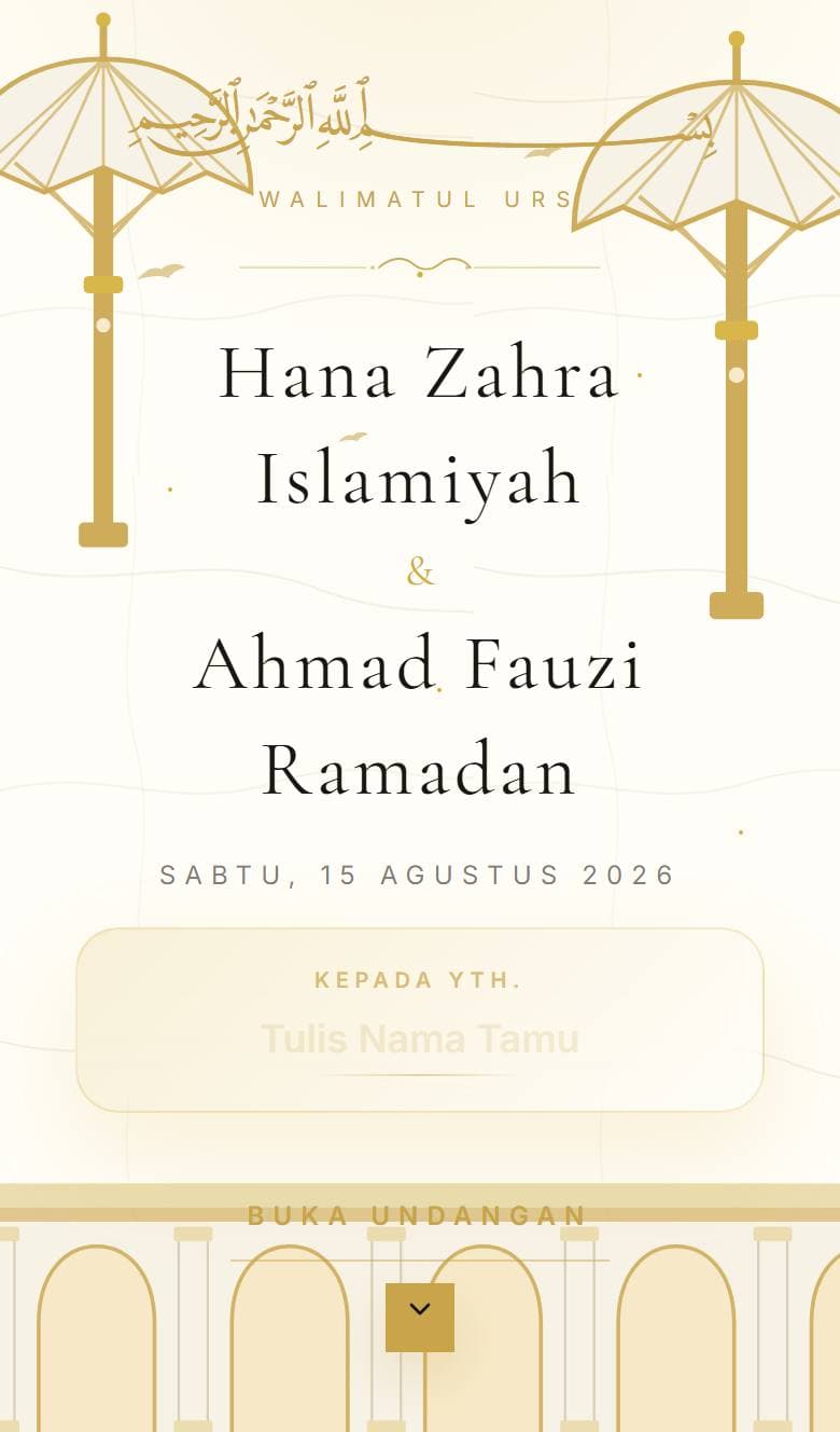 Tampilan template Islami Madinah