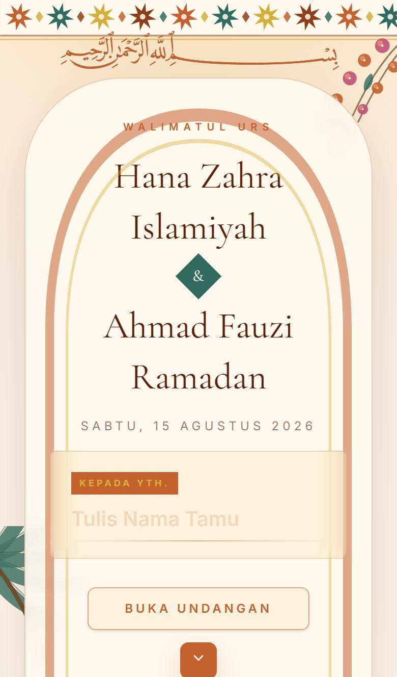 Tampilan template Islami Nusantara