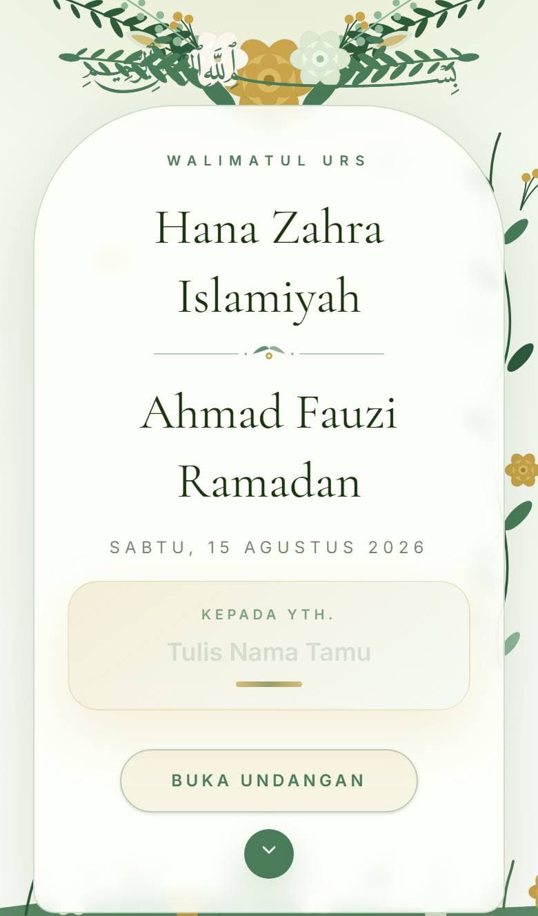Tampilan template Islami Raudhah