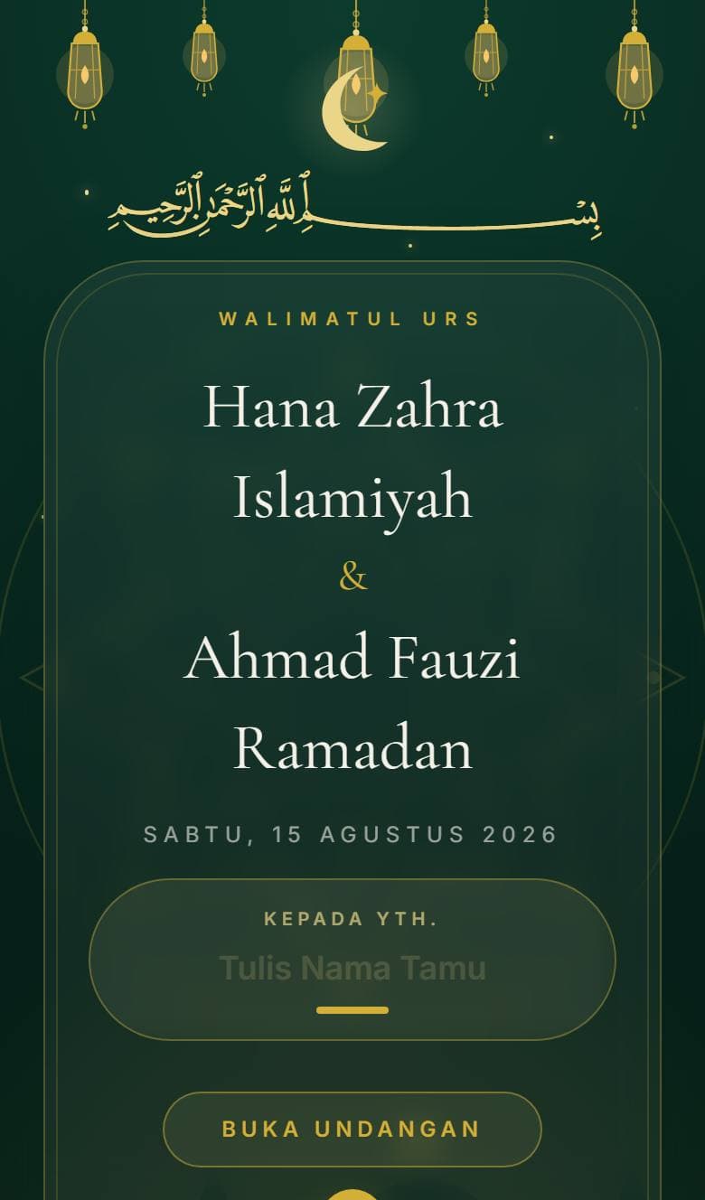 Tampilan template Islami Elegan