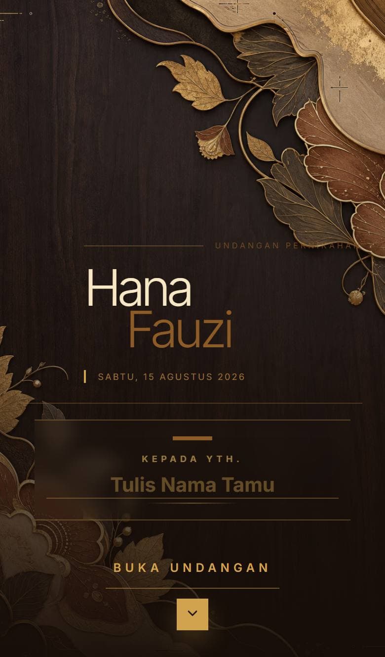 Tampilan template Javanese Gold