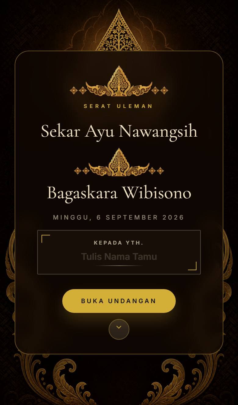 Tampilan template Jawa Keraton