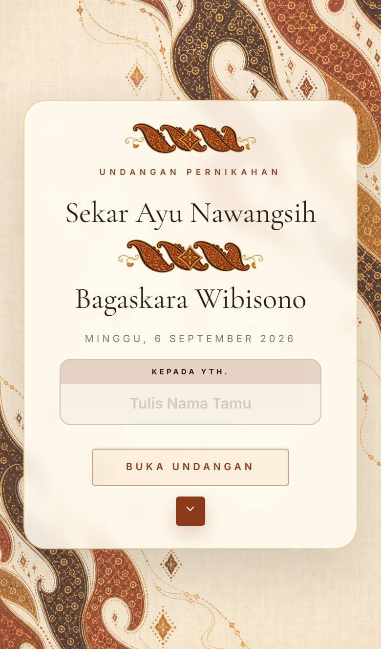 Tampilan template Jawa Parang