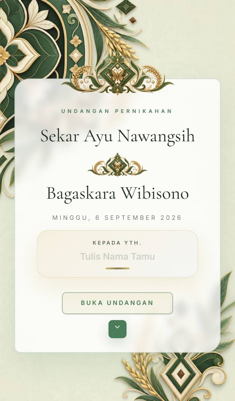 Tampilan template Jawa Sido Mukti