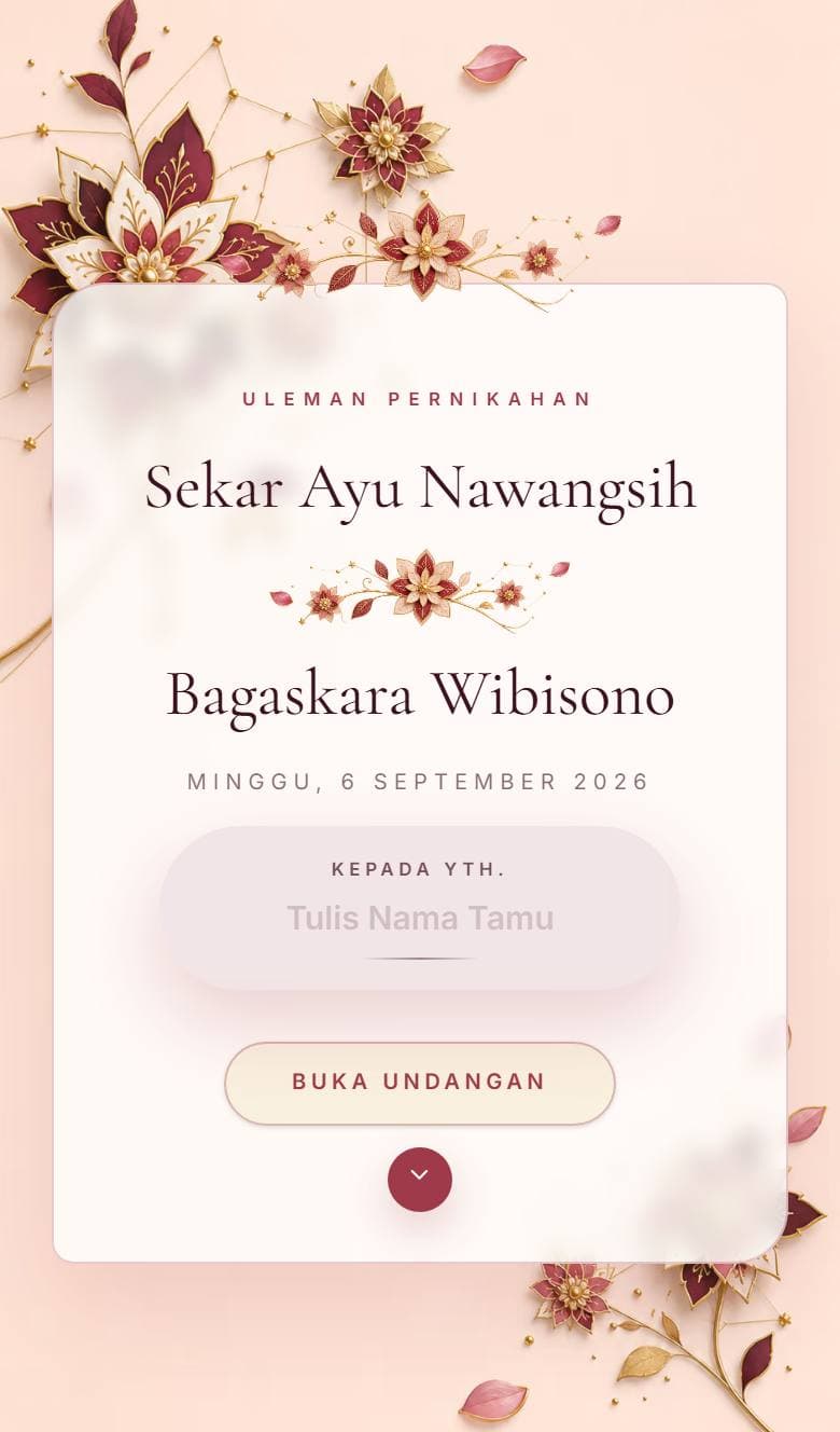 Tampilan template Jawa Truntum