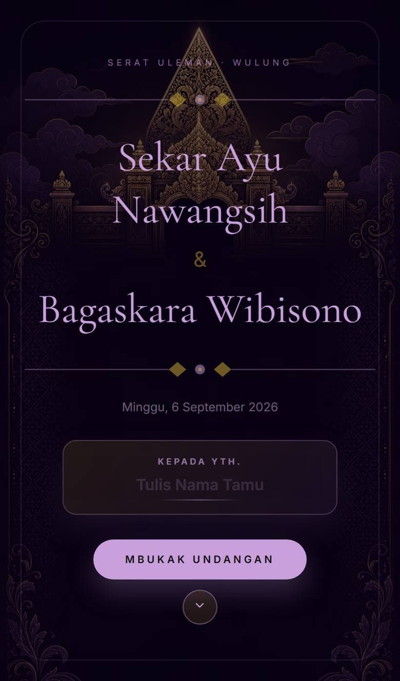 Tampilan template Jawa Wulung